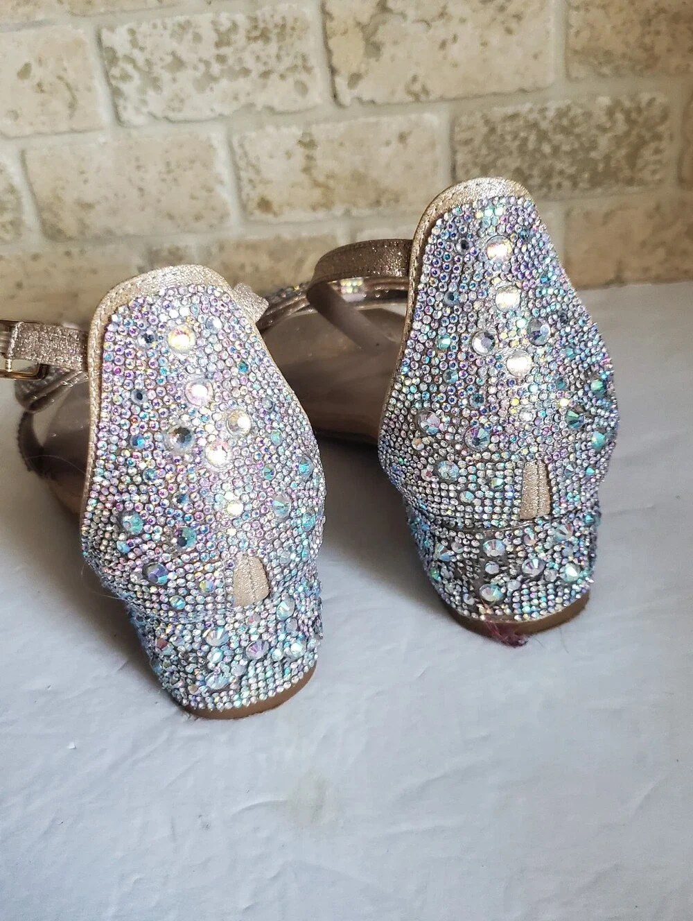 Excellent Condition Girl's Rhinestone Shoes - Picture 3 of 9
